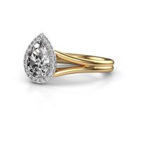 Afbeelding van Verlovingsring verla pear 1<br/>585 goud<br/>diamant 1.097 crt