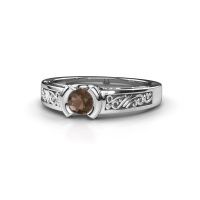 Bild von Verlobungsring elena<br/>585 Weißgold<br/>Rauchquarz 4 mm
