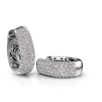 Image of Hoop earrings Danika 12.5 B 585 white gold lab grown diamond 2.307 crt