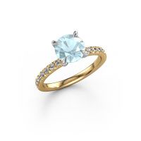 Image of Engagement Ring Crystal Rnd 2<br/>585 gold<br/>Aquamarine 7.3 Mm