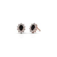 Image of Earrings Leesa<br/>585 rose gold<br/>Black diamond 1.800 crt