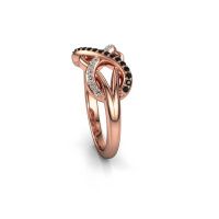 Image of Ring Lizan 585 rose gold black diamond 0.229 crt