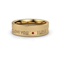 Image of Wedding ring WH2076L16CM<br/>585 gold ±6x2.2 mm<br/>Ruby 1.2 mm