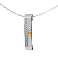Image de Collier Vicki<br/>950 platine<br/>Citrine 3 mm