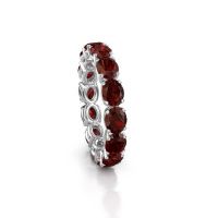 Bild von Ring vivienne ovl 5x4<br/>585 Weißgold<br/>Granat 5x4 mm