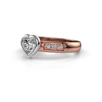 Afbeelding van Verlovingsring Lieke Heart 585 rosé goud diamant 0.59 crt