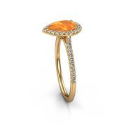 Image of Engagement ring seline per 2<br/>585 gold<br/>Citrin 8x6 mm