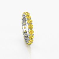Image of Stackable ring Michelle full 3.4 585 white gold yellow sapphire 3.4 mm