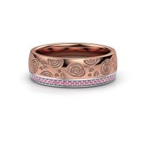 Image of Wedding ring WH2066L27D<br/>585 rose gold ±7x2.4 mm<br/>Pink sapphire 1 mm