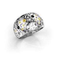 Image de Bague Jaylinn 2<br/>585 or blanc<br/>Saphir jaune 2.2 mm