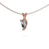 Image of Necklace Cornelia Pear 585 rose gold diamond 0.665 crt