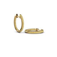 Bild von Creole jackie 12.5 mm b<br/>585 Gold<br/>Gelb Saphir 1 mm