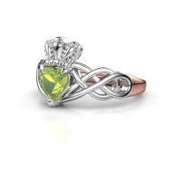 Image of Ring Lucie 585 rose gold peridot 6 mm