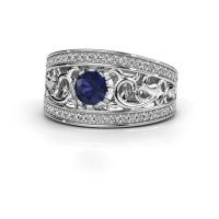 Image de Bague Marilee<br/>585 or blanc<br/>Saphir 5 mm