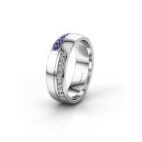 Image of Wedding ring WH0213L26AP<br/>585 white gold ±6x1.7 mm<br/>Sapphire