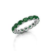 Bild von Ring vivienne ovl 4x3<br/>585 Weißgold<br/>smaragd 4x3 mm