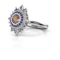 Image of Engagement ring Tianna 950 platinum brown diamond 1.736 crt