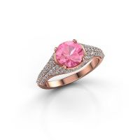 Bild von Verlobungsring lovella<br/>585 Roségold<br/>Pink Saphir 7 mm