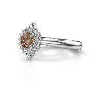 Image of Engagement ring Susan 950 platinum brown diamond 0.885 crt