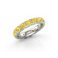 Image of Stackable Ring Jackie 3.7<br/>585 white gold<br/>Yellow sapphire 3.7 mm