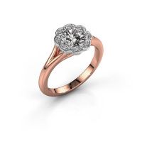 Afbeelding van Aanzoeksring Claudine 585 rosé goud diamant 0.84 crt