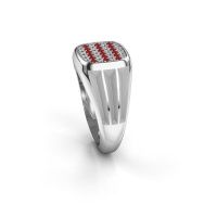 Afbeelding van Pinkring Robbert<br/>585 witgoud<br/>Robijn 1.4 mm