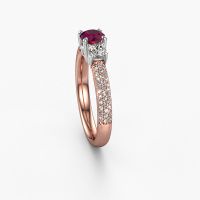 Image of Engagement Ring Marielle Rnd<br/>585 rose gold<br/>Rhodolite 5 mm