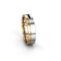 Image of Wedding ring WH0307L15AP<br/>585 white gold ±5x1.7 mm<br/>Black diamond