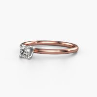Image of Engagement Ring Crystal Cus 1<br/>585 rose gold<br/>Diamond 0.33 crt