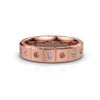 Image of Weddings ring WH2055L15DP<br/>585 rose gold ±5x2.4 mm<br/>Brown diamond