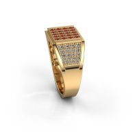 Image de Bague pour homme Tim<br/>585 or jaune<br/>Rubis 1.5 mm