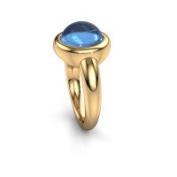 Afbeelding van Ring Jenae<br/>585 goud<br/>Blauw topaas 10 mm