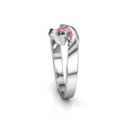 Image of Ring Sheryl<br/>585 white gold<br/>Pink sapphire 4 mm