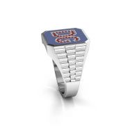 Image of Signet ring Stephan 2 585 white gold ruby 0.9 mm