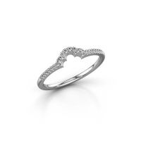 Afbeelding van Aanschuifring SRH0499C10H22<br/>585 witgoud<br/>Lab-grown diamant 0.115 crt
