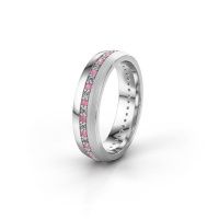 Afbeelding van Trouwring WH0203L25BPM 950 platina roze saffier 1.3 mm ±5x2 mm