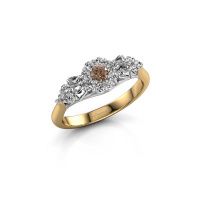 Image of Engagement ring Carisha 585 gold brown diamond 0.53 crt