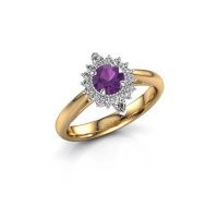 Image of Engagement ring Susan 585 gold amethyst 5 mm