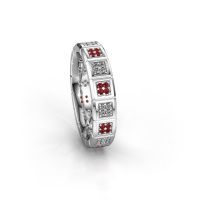 Image of Wedding ring WH2056L15DP<br/>585 white gold ±5x2.4 mm<br/>Ruby