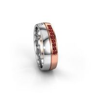 Afbeelding van Trouwring WH0213L26AP 585 rosé goud robijn ±6x1.7 mm
