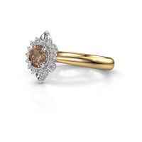 Image of Engagement ring Susan 585 gold brown diamond 0.885 crt