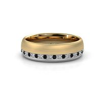 Image of Wedding ring WH0303L36BMP<br/>585 gold ±6x2 mm<br/>Black diamond