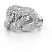 Afbeelding van Ring Kylie 3 15mm 585 witgoud diamant 1.682 crt