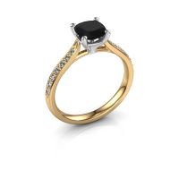 Afbeelding van Verlovingsring Mignon cus 2 585 goud zwarte diamant 1.689 crt