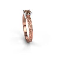 Afbeelding van Verlovingsring Claudette 1 585 rosé goud bruine diamant 0.50 crt