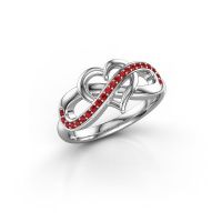 Image of Ring Yael 585 white gold ruby 1.1 mm