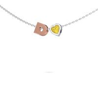 Image of Initial pendant Initial 040 585 rose gold