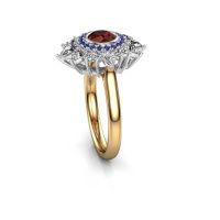 Image of Engagement ring Tianna 585 gold garnet 5 mm