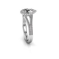 Afbeelding van Verlovingsring verla pear 2<br/>585 witgoud<br/>Diamant 0.78 crt