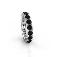 Image of Stackable Ring Jackie 3.7<br/>585 white gold<br/>Black Diamond 4.08 Crt